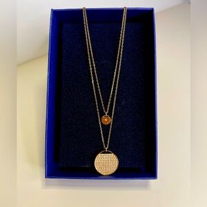Swarovski Ginger Double Strand Rose Gold Necklace
